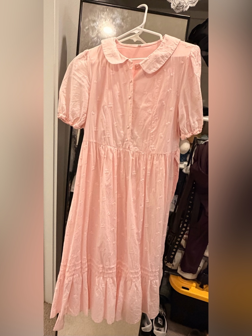 Women Peter Pan Collar Cotton Dress